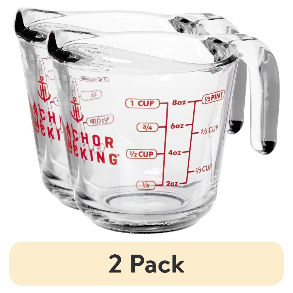 Meal Prep Kitchen - 2-Pack Glass Measuring Cups Set with