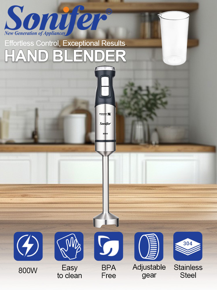 Meal Prep Smoothies - Hand Blender Sonifer SF-8171S 800W Immersion