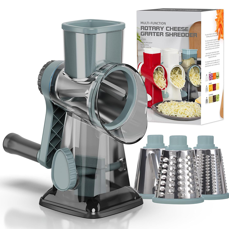 Onion Holder Slicer - LMETJMA 3 in 1 Rotary Cheese