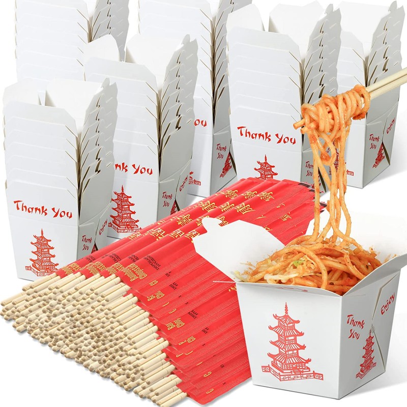Meal Prep Noodles - Pagoda Chinese Takeout Food Containers Without