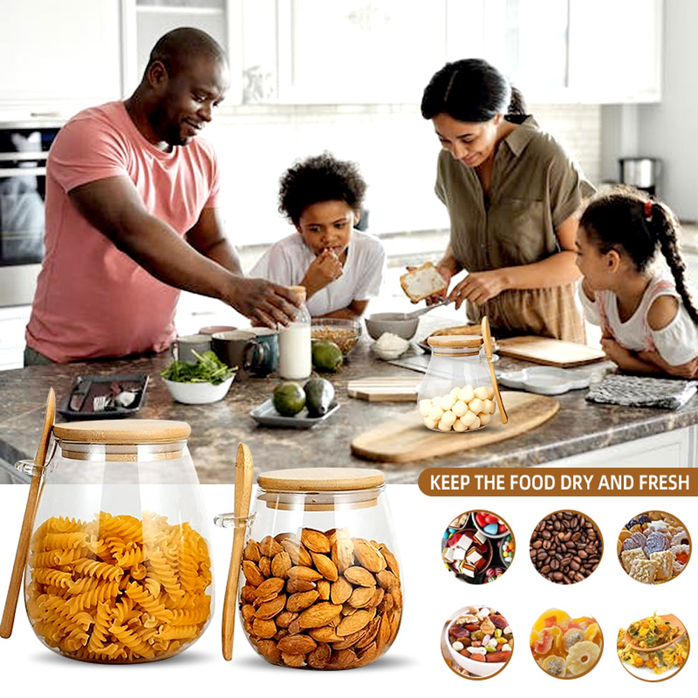34oz sealed glass jar with spo - Meal Prep Glass Containers With Lids review and price