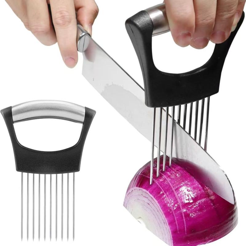 Stainless Steel Onion Cutter H - Onion Holder Slicer review and price