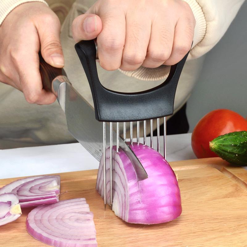 Stainless Steel Onion Cutter H - Onion Holder Slicer review and price