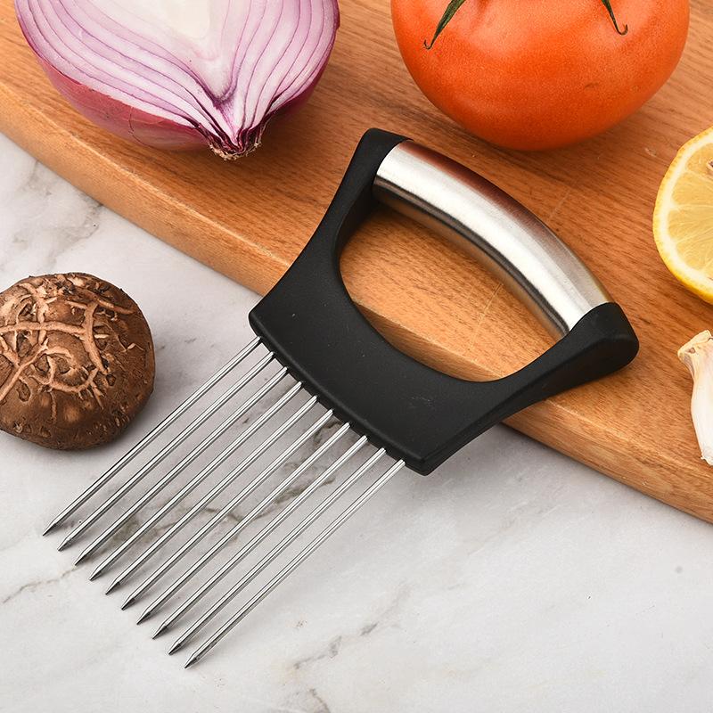 Stainless Steel Onion Cutter H - Onion Holder Slicer review and price