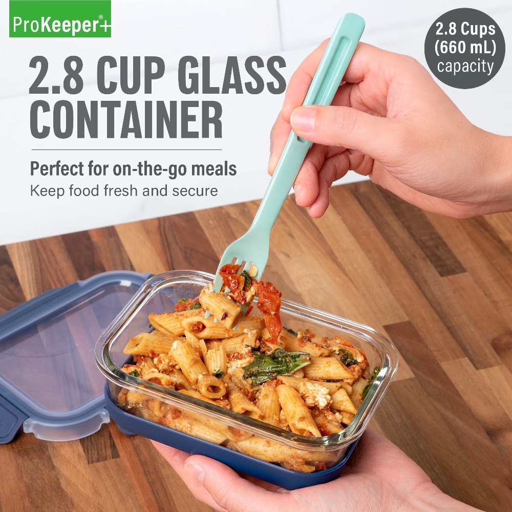 2.8 Cup Glass Food Storage Con - Meal Prep Glass Containers With Lids review and price