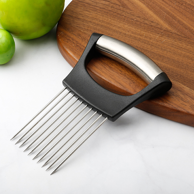 Stainless Steel Onion Cutter H - Onion Holder Slicer review and price