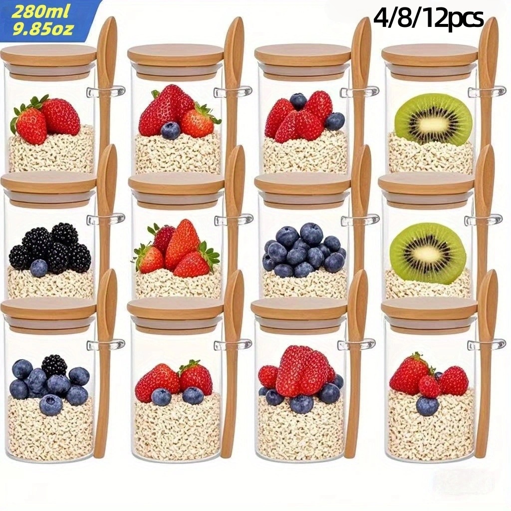 4/8/12Pcs, Oatmeal Breakfast C - Meal Prep Oatmeal Jars review and price