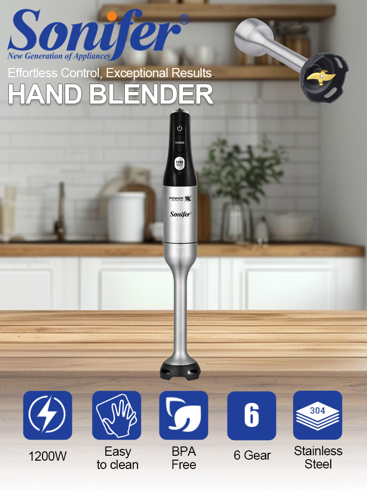 Hand Blender Sonifer SF-8184 1 - Meal Prep Smoothies review and price