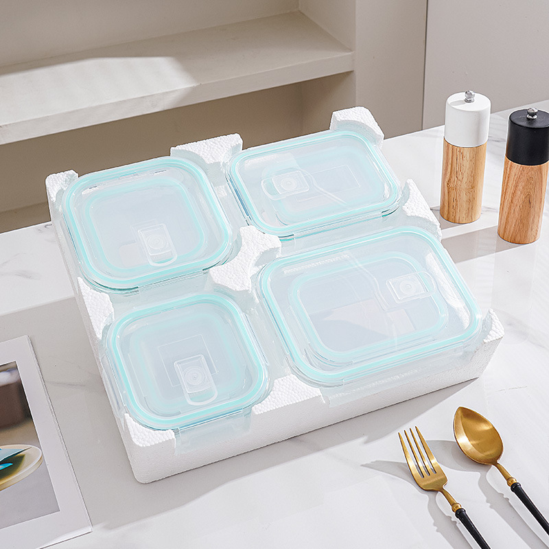 8-Piece Glass Lunch & Storage  - Meal Prep Glass Containers With Lids review and price