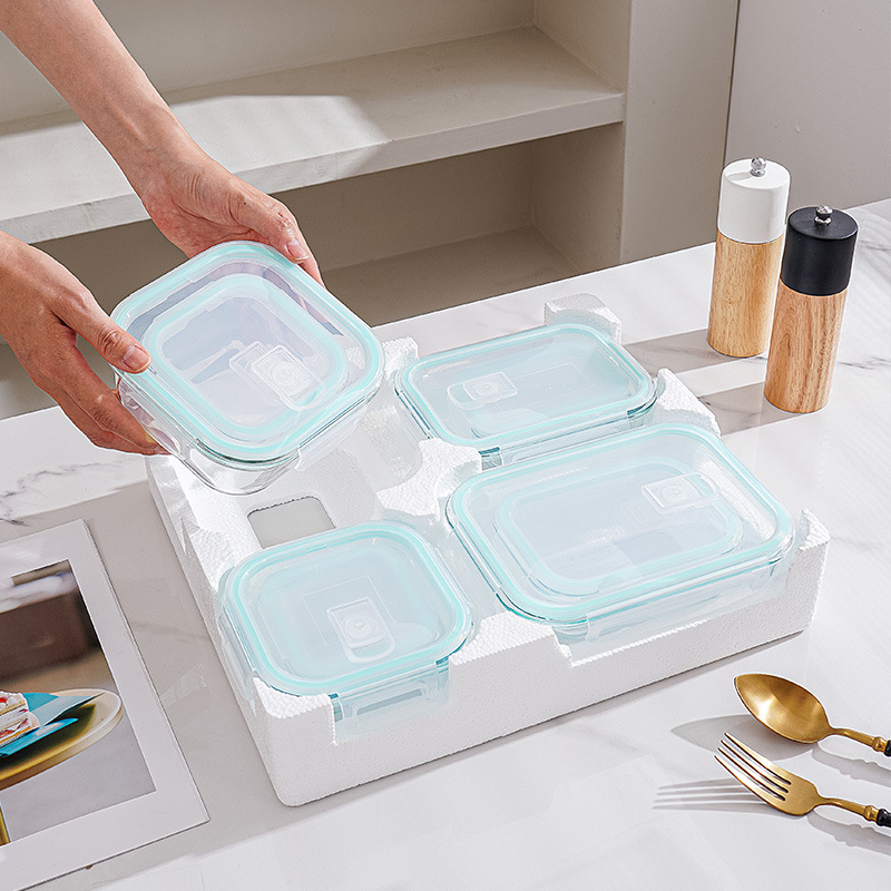 8-Piece Glass Lunch & Storage  - Meal Prep Glass Containers With Lids review and price