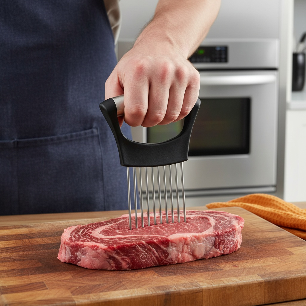 1pc Stainless Steel Onion Slic - Onion Holder Slicer review and price