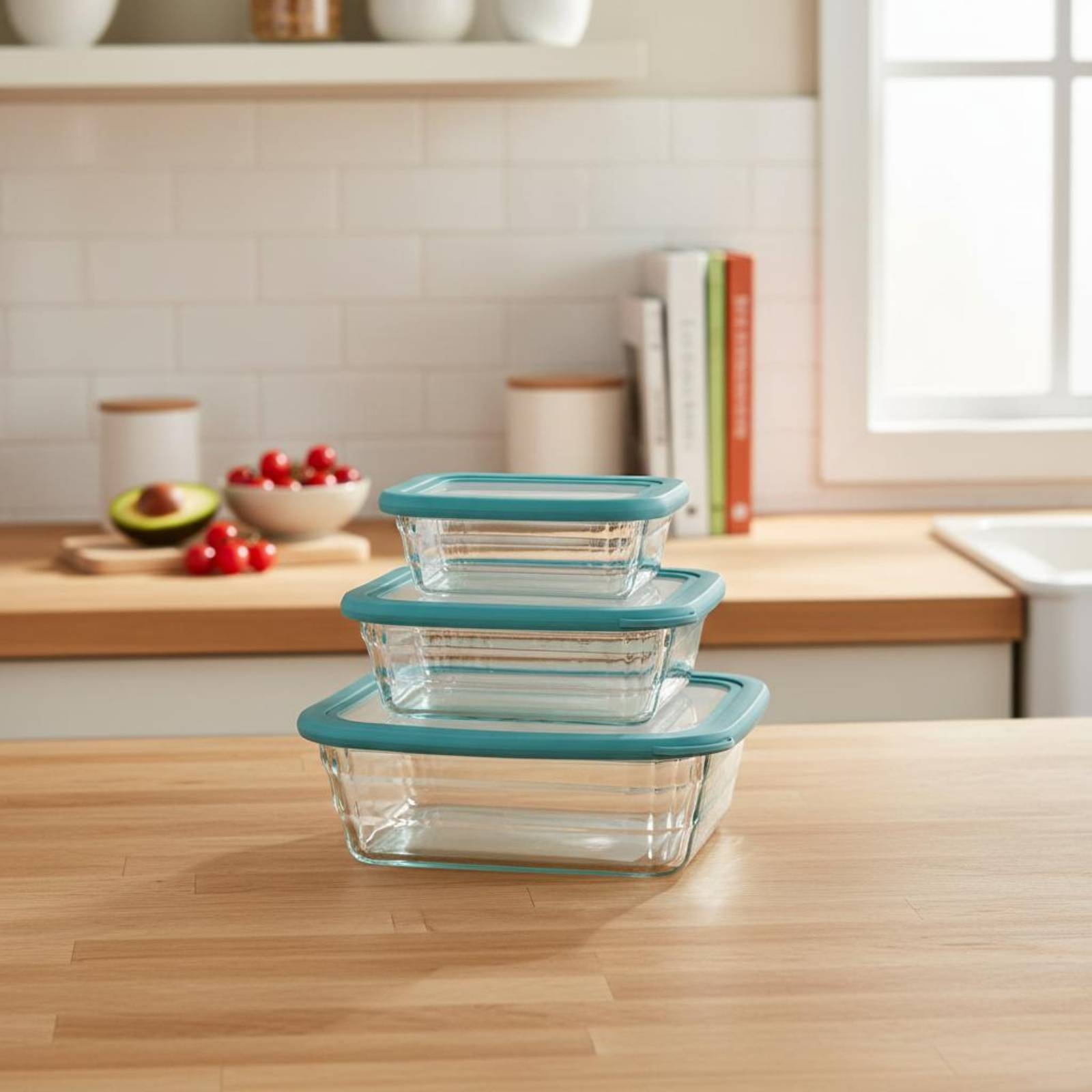 3 Piece Set Glass Food Contain - Meal Prep Glass Containers With Lids review and price