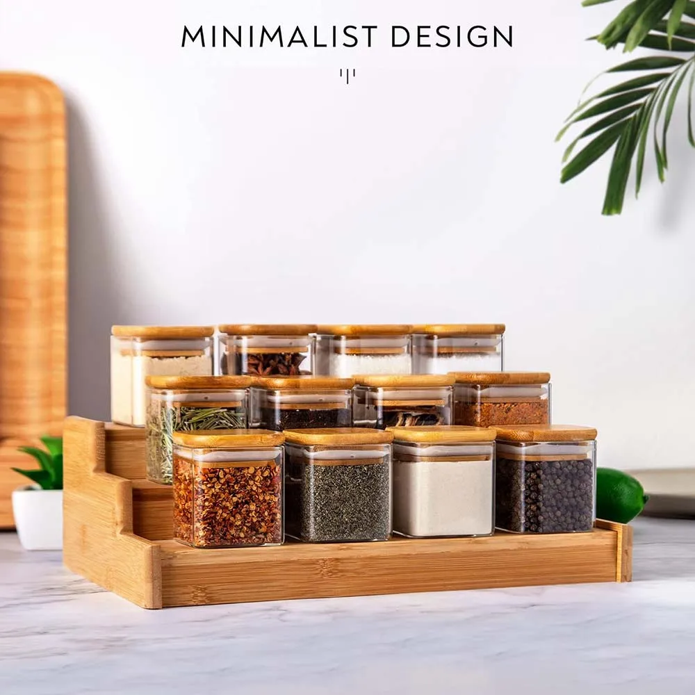 5oz Square Spice Jars with Bam - Meal Prep Glass Containers With Lids review and price