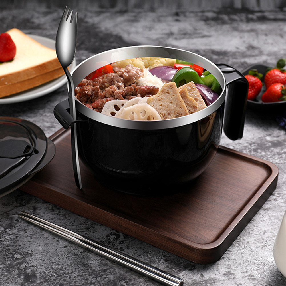 1Set Stainless Steel Soup Bowl - Meal Prep Noodles review and price