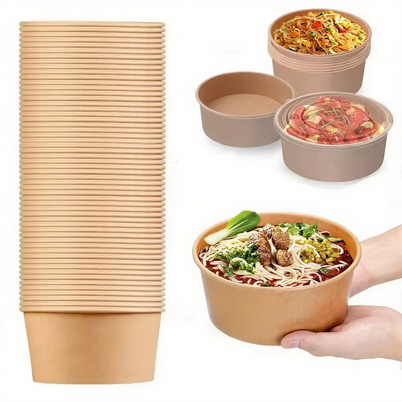 Kraft Paper Round Bowls Dispos - Meal Prep Noodles review and price