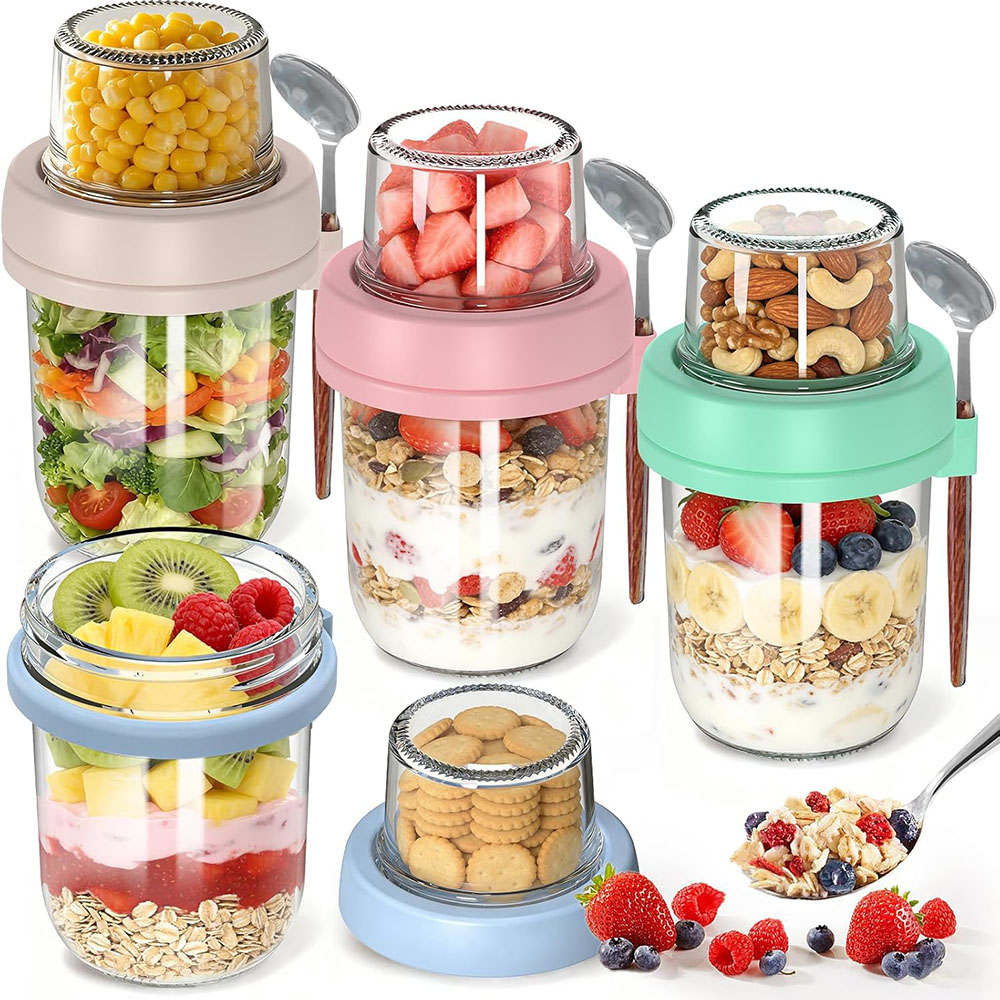 Overnight Oats Containers with - Meal Prep Oatmeal Jars review and price