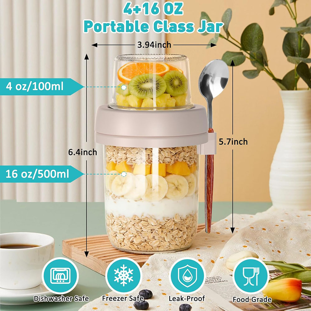Overnight Oats Containers with - Meal Prep Oatmeal Jars review and price