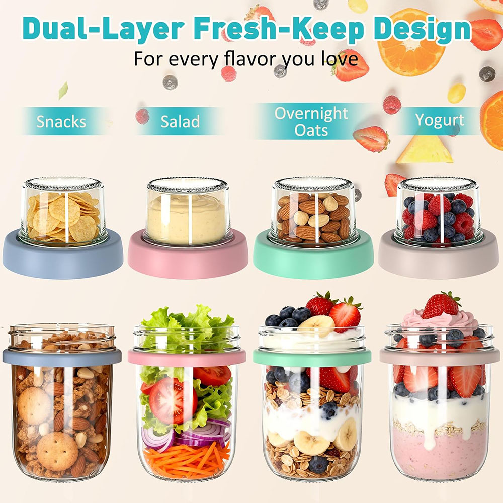 Overnight Oats Containers with - Meal Prep Oatmeal Jars review and price