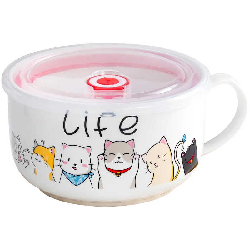 Cartoon Ceramic Instant Noodle - Meal Prep Noodles review and price