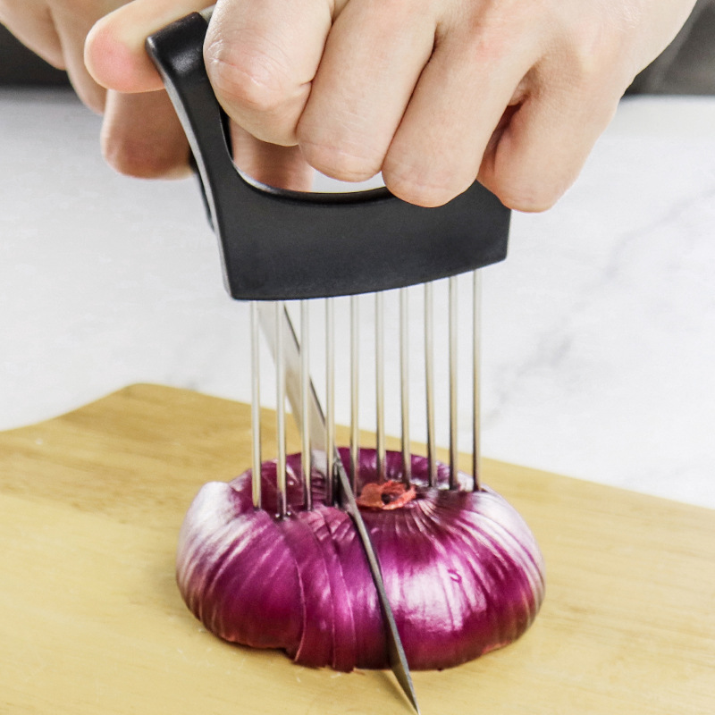 1Pc Steel Onion Needle with Cu - Onion Holder Slicer review and price