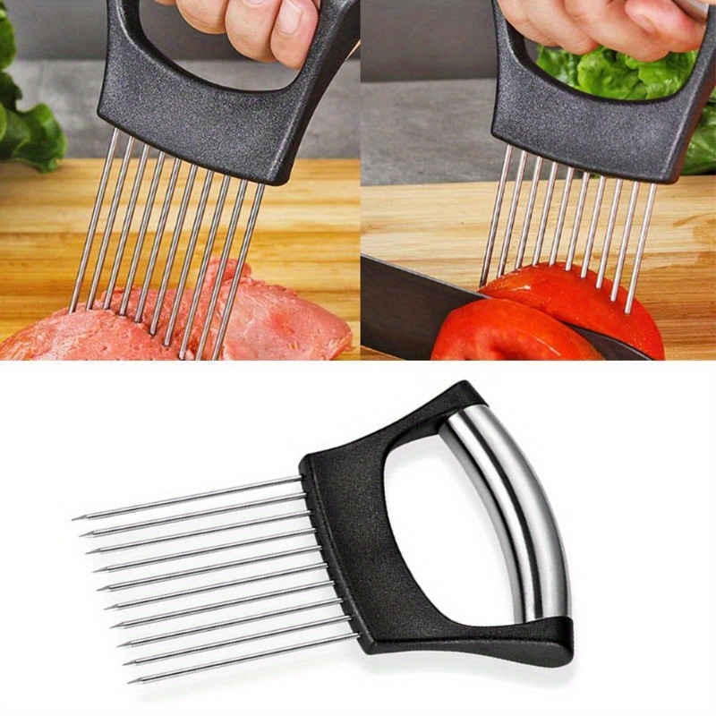 1Pc Steel Onion Needle with Cu - Onion Holder Slicer review and price