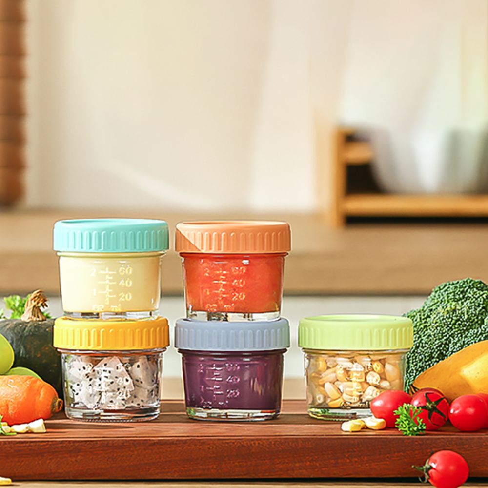 6pcs Glass Baby Food Jar Reusa - Sauce Dipping Cup review and price