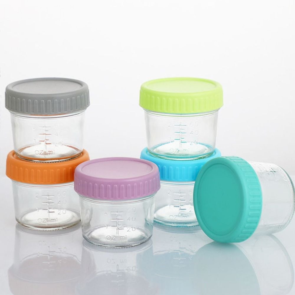 6pcs Glass Baby Food Jar Reusa - Sauce Dipping Cup review and price