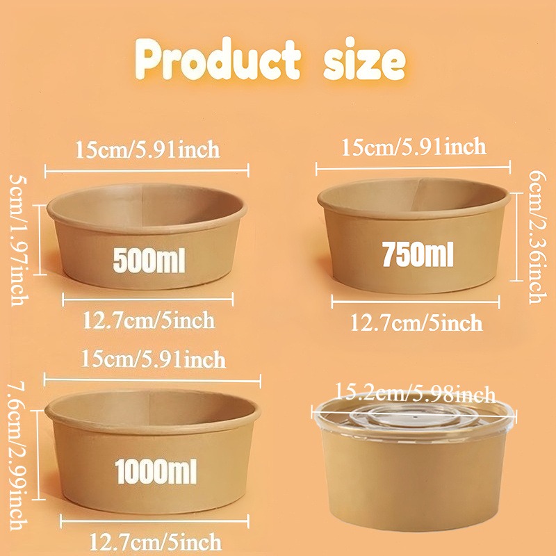 yes10/20PCS Kraft Paper Round  - Meal Prep Noodles review and price