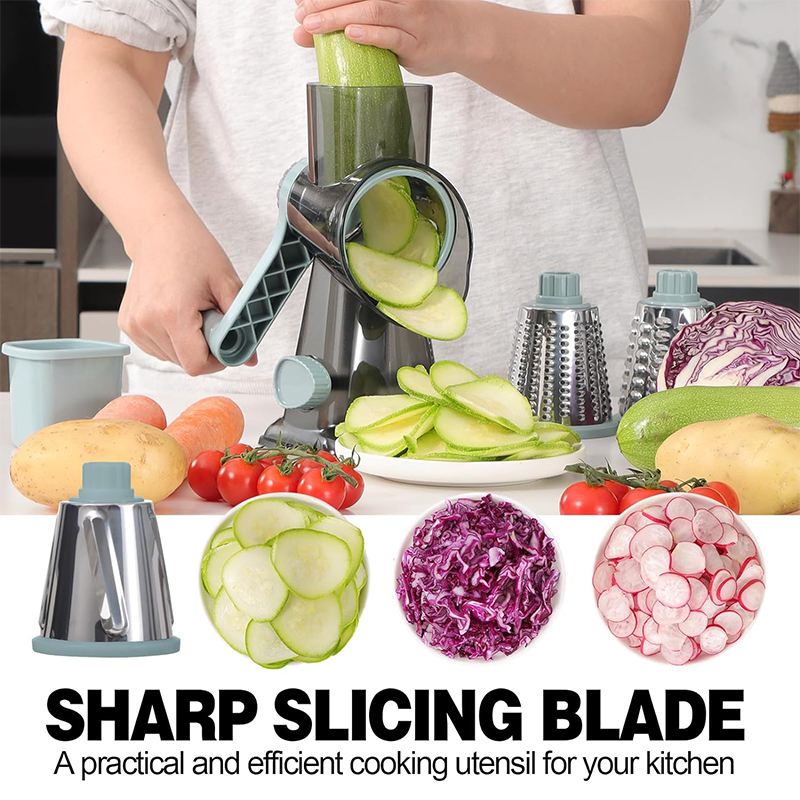 LMETJMA 3 in 1 Rotary Cheese G - Onion Holder Slicer review and price