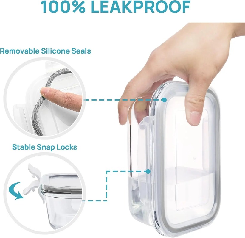 Glass Food Storage Containers  - Meal Prep Glass Containers With Lids review and price