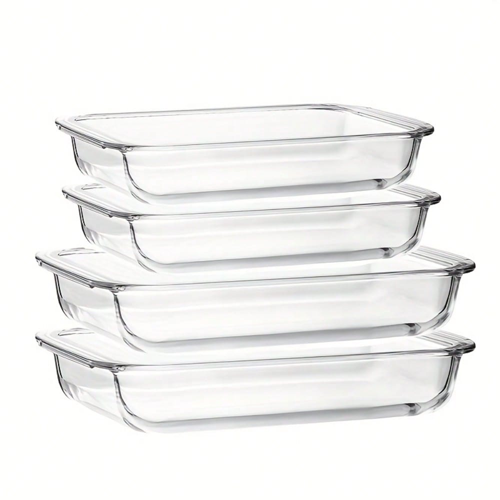 4-Piece Rectangular Deep Glass - Meal Prep Noodles review and price