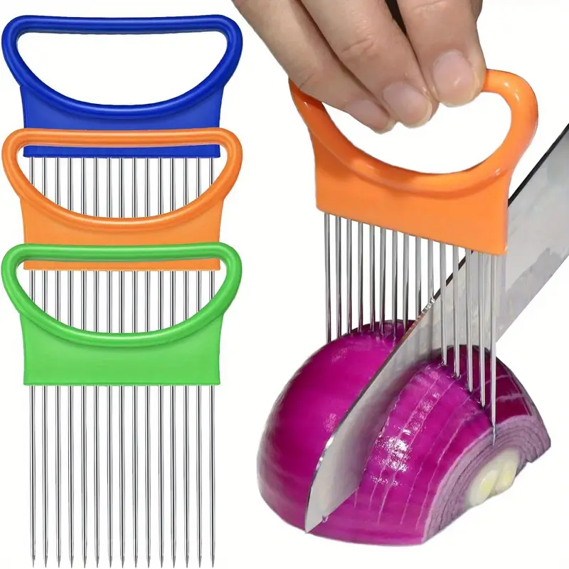 4-in-1 Kitchen Pin Magic Onion - Onion Holder Slicer review and price