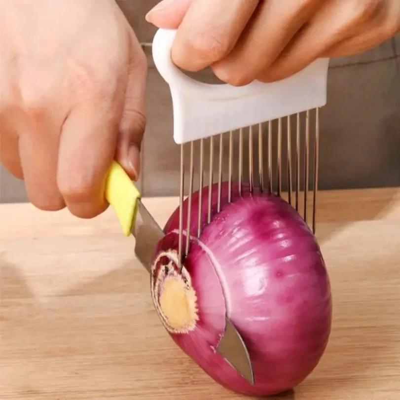 Kitchen Gadgets Stainless Stee - Onion Holder Slicer review and price
