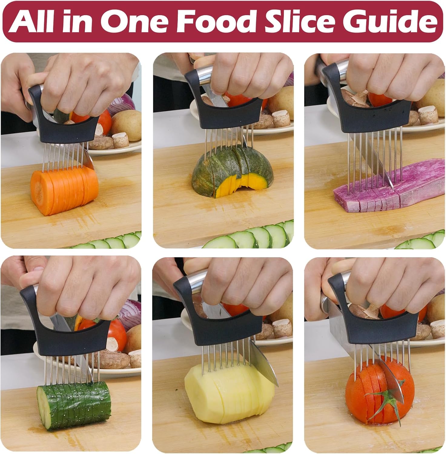 Stainless Steel Onion Cutter H - Onion Holder Slicer review and price