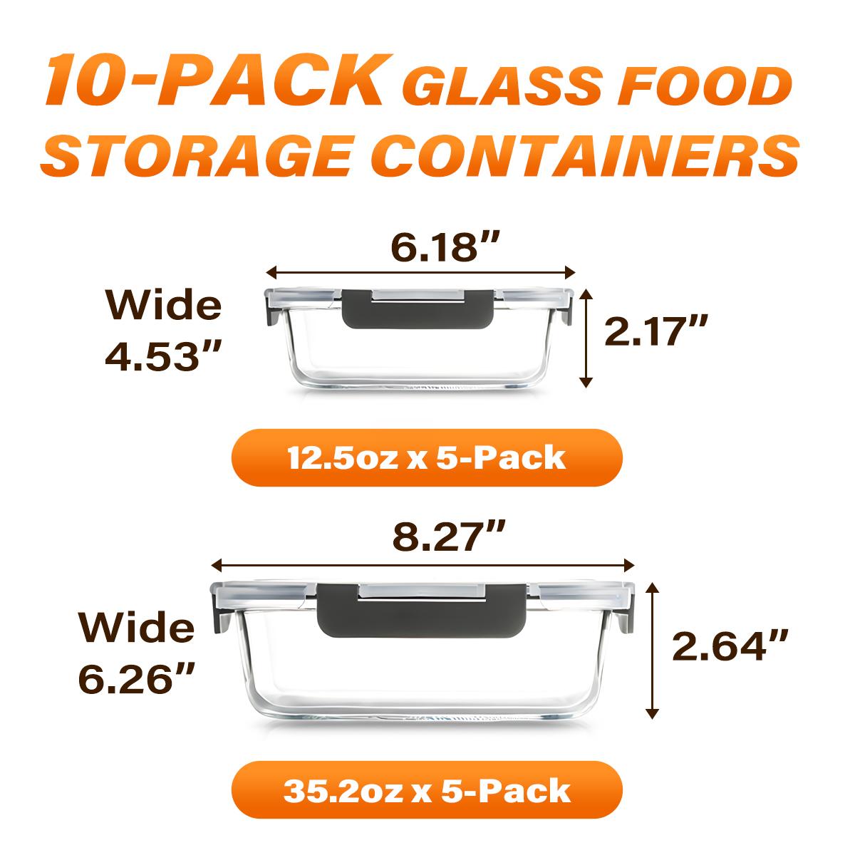 Glass Food Storage Containers  - Meal Prep Glass Containers With Lids review and price