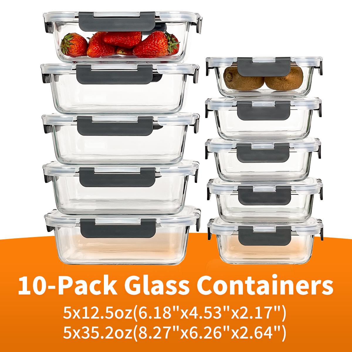 Glass Food Storage Containers  - Meal Prep Glass Containers With Lids review and price