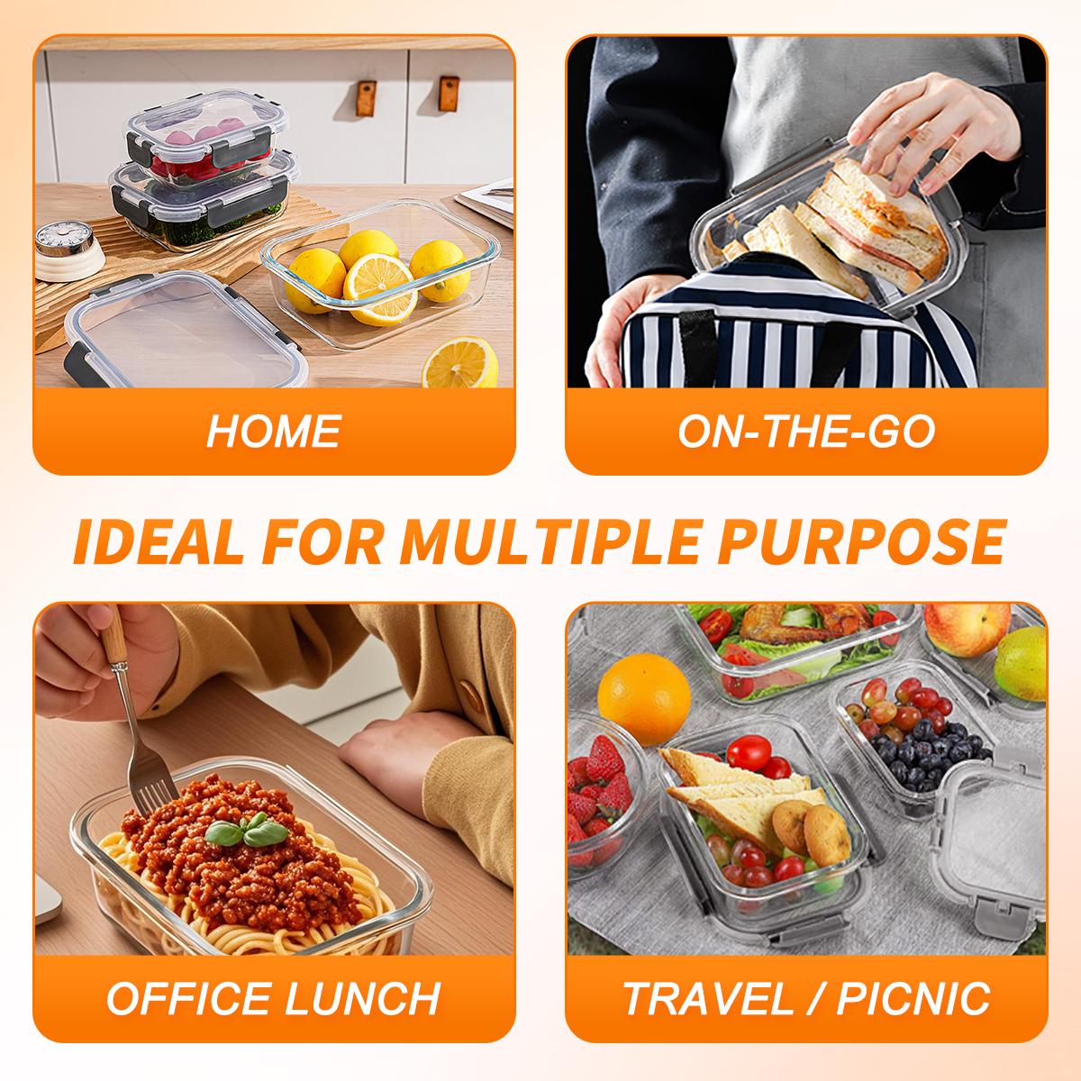 Glass Food Storage Containers  - Meal Prep Glass Containers With Lids review and price