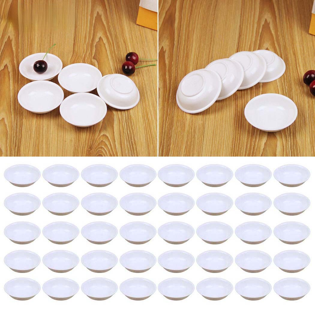 5pcs White Plastic Sauce Dishe - Sauce Dipping Cup review and price