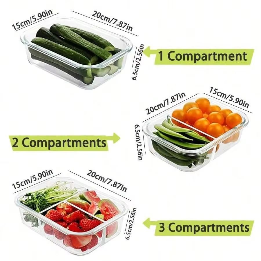 Glass Food Storage Container W - Meal Prep Glass Containers With Lids review and price