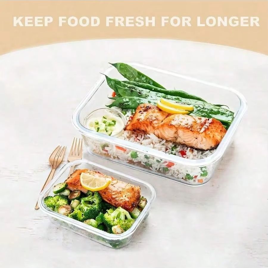 Glass Food Storage Container W - Meal Prep Glass Containers With Lids review and price