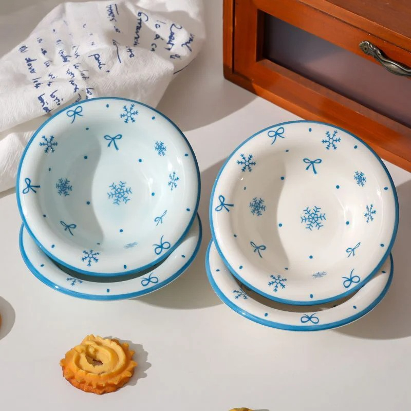 4Pcs Snowflake Ceramics Sauce  - Sauce Dipping Cup review and price