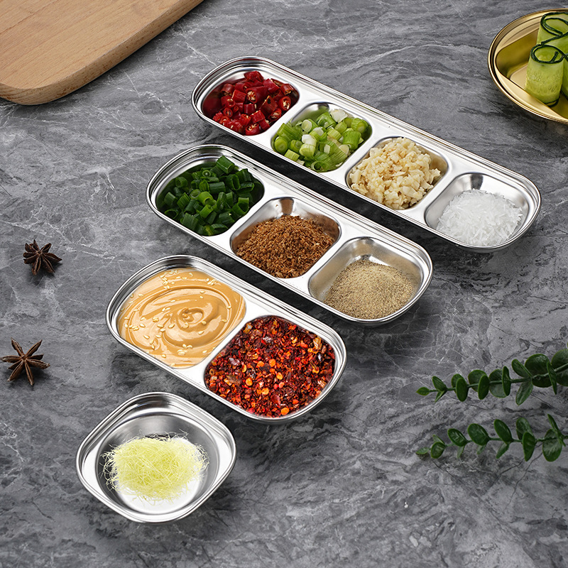 Stainless Steel Divided Dip Bo - Sauce Dipping Cup review and price