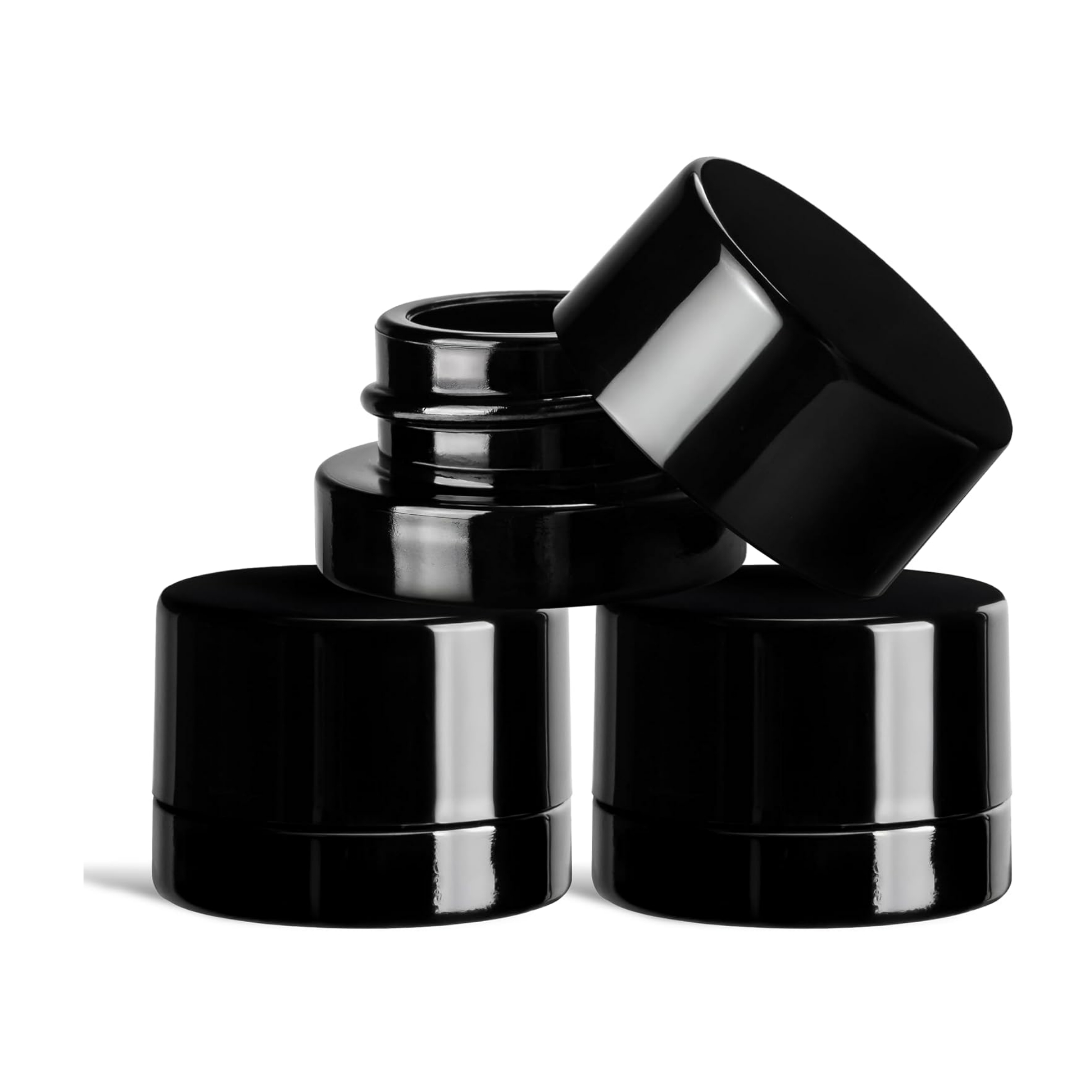 5ml Thick Black Glass Jars wit - Meal Prep Glass Containers With Lids review and price