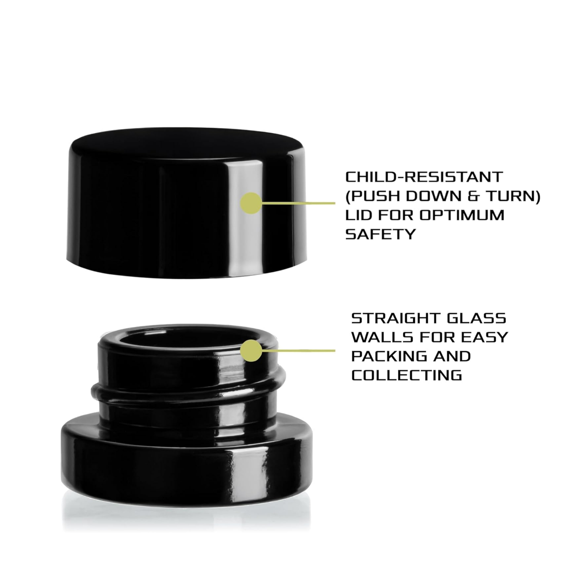 5ml Thick Black Glass Jars wit - Meal Prep Glass Containers With Lids review and price