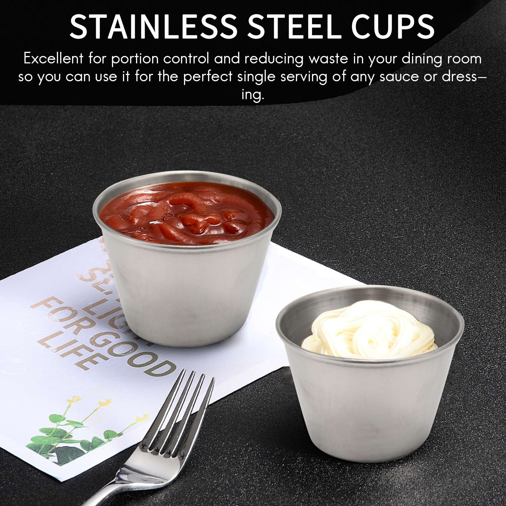 20 Pack Stainless Steel Sauce  - Sauce Dipping Cup review and price