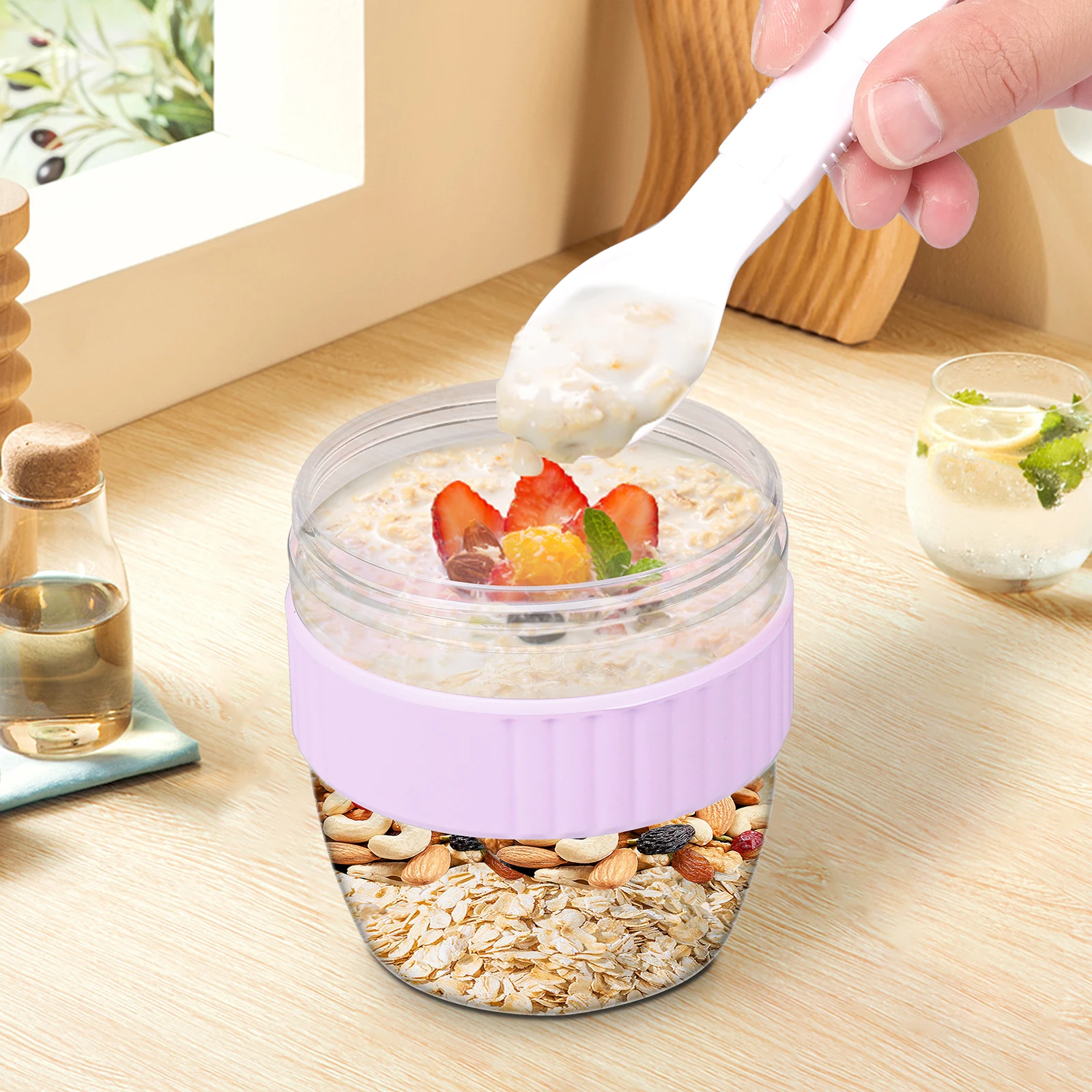 Double Layer Overnight Oats Co - Meal Prep Oatmeal Jars review and price