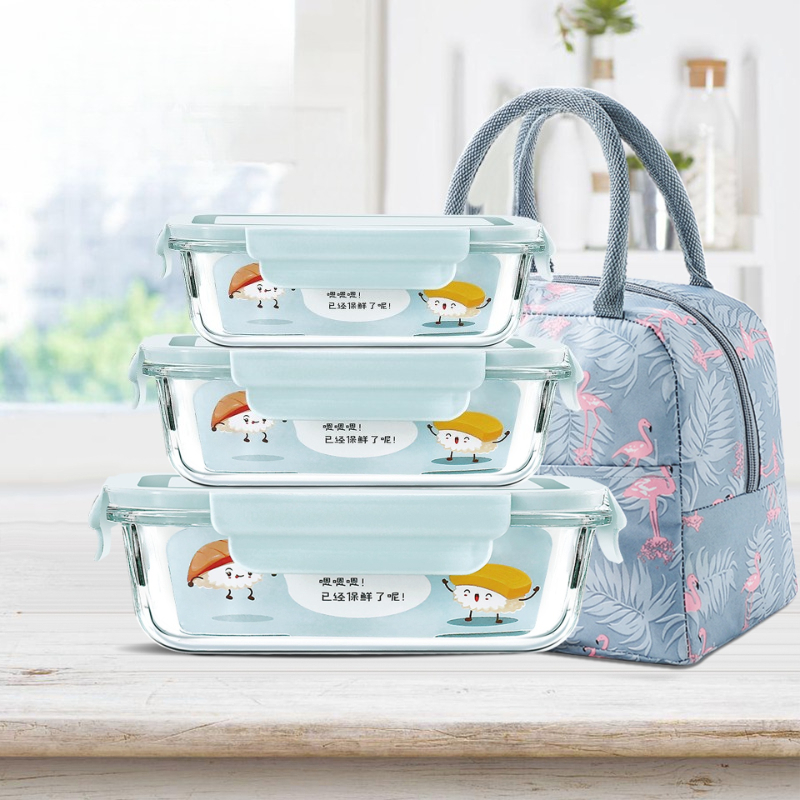 Heat-Resistant Glass Lunch Con - Meal Prep Glass Containers With Lids review and price