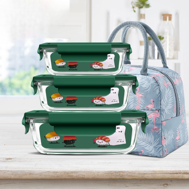 Heat-Resistant Glass Lunch Con - Meal Prep Glass Containers With Lids review and price